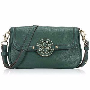 Tory Burch Green Amanda Mini Crossbody Bag